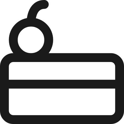 Cake slice icon, line style, from Streamline