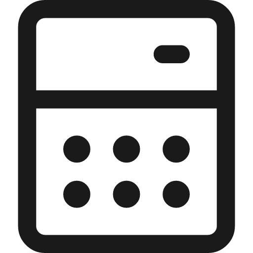 Calculator 1 icon, line style, from Streamline