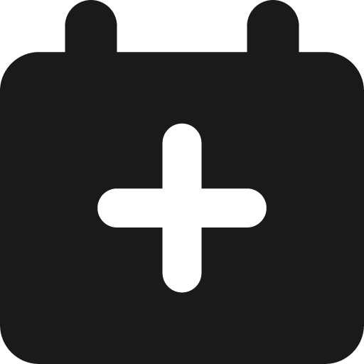 Calendar add solid icon, filled style, from Streamline