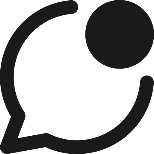 Chat bubble oval notification remix icon, solid style, from Streamline