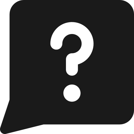Chat bubble square question solid icon, filled style, from Streamline