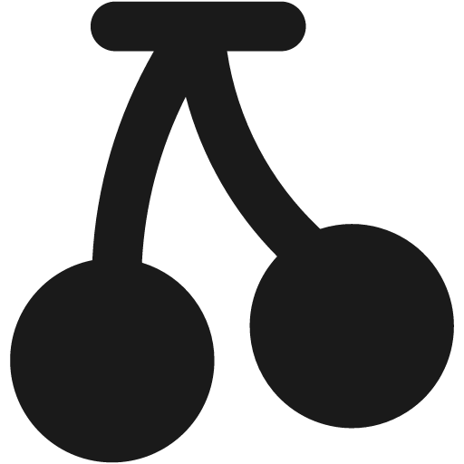 Cherries solid icon, filled style, from Streamline