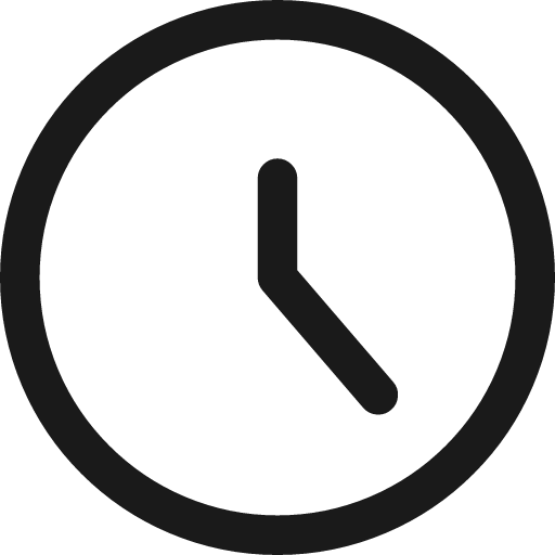 Circle clock icon, line style, from Streamline