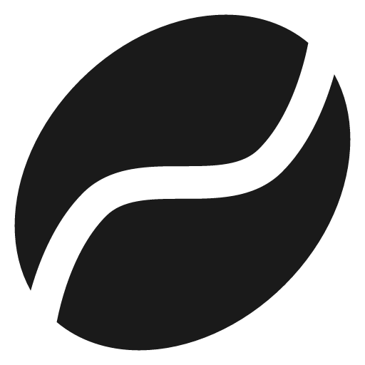 Coffee bean solid icon, filled style, from Streamline