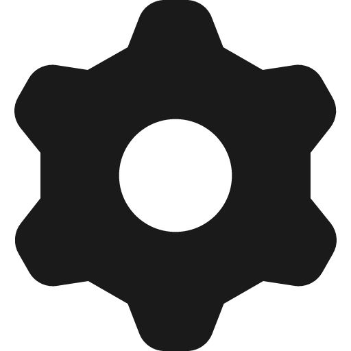 Cog solid icon, filled style, from Streamline