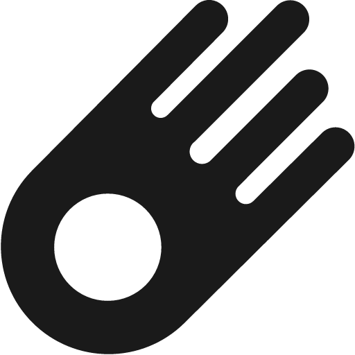 Comet solid icon, filled style, from Streamline