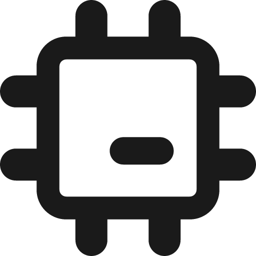 Computer chip 1 remix icon, solid style, from Streamline