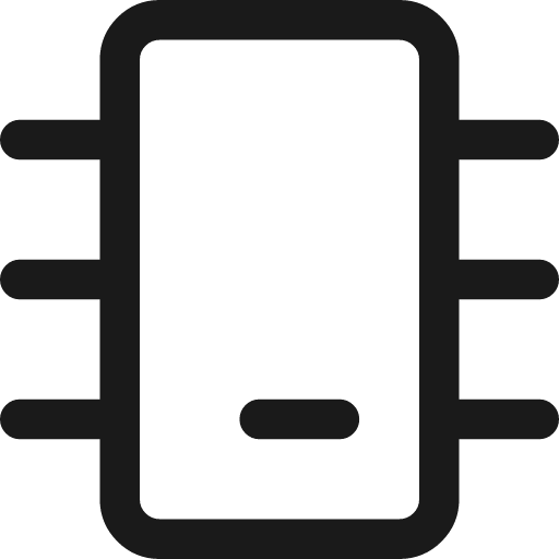 Computer chip 2 icon, line style, from Streamline