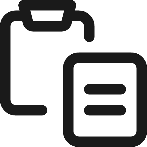 Copy paste icon, line style, from Streamline