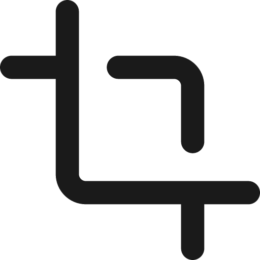 Crop selection remix icon, solid style, from Streamline