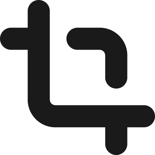 Crop selection solid icon, filled style, from Streamline