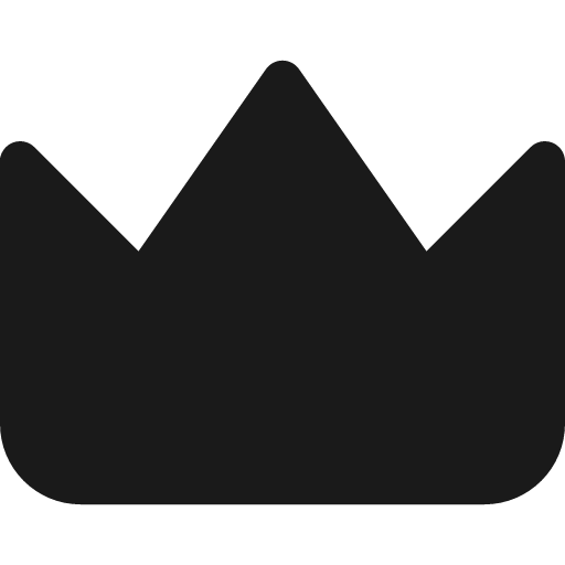 Crown solid icon, filled style, from Streamline