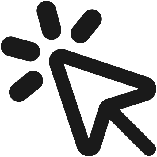 Cursor click remix icon, solid style, from Streamline