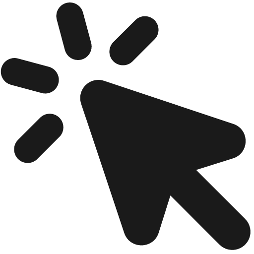 Cursor click solid icon, filled style, from Streamline