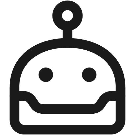 Cyborg icon, line style, from Streamline