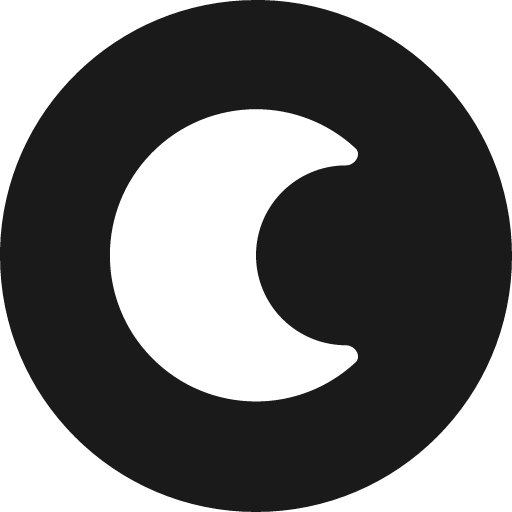 Dark dislay mode solid icon, filled style, from Streamline