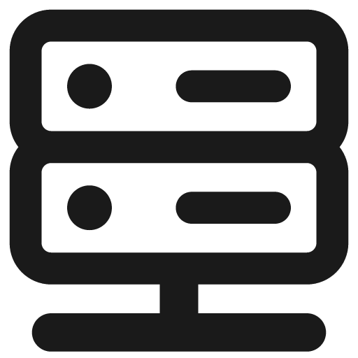 Database server 2 remix icon, solid style, from Streamline