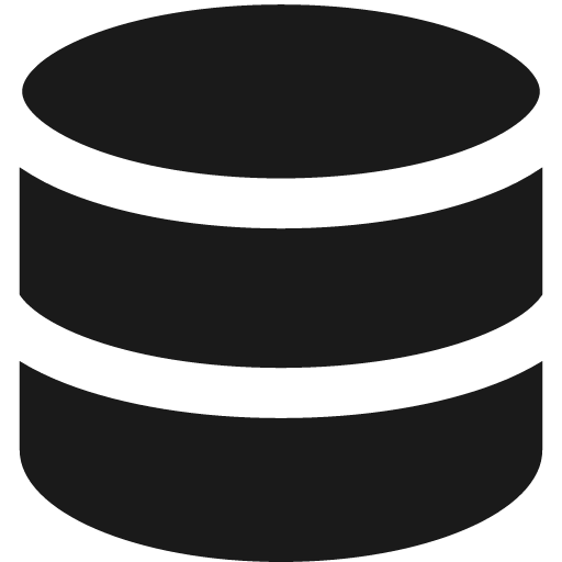 Database solid icon, filled style, from Streamline