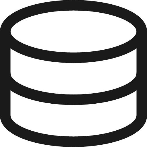 Database icon, line style, from Streamline