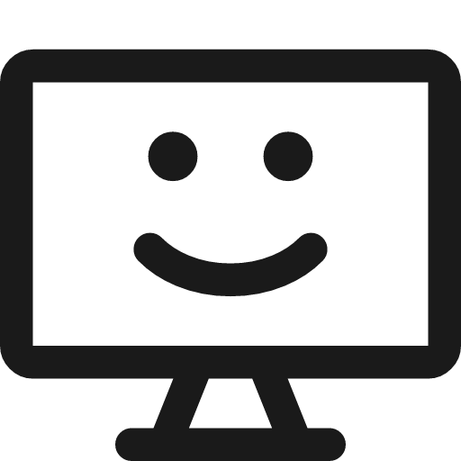 Desktop emoji icon, line style, from Streamline