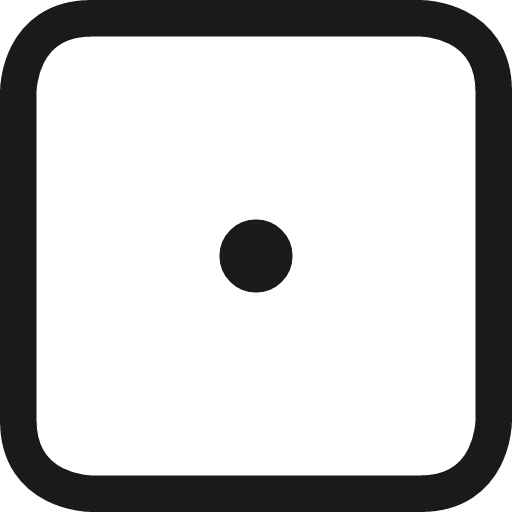 Dice 1 icon, line style, from Streamline