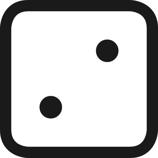 Dice 2 icon, line style, from Streamline