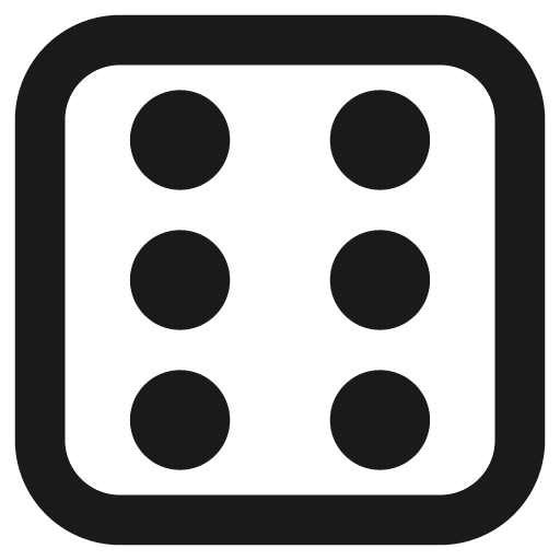 Dice 6 remix icon, solid style, from Streamline
