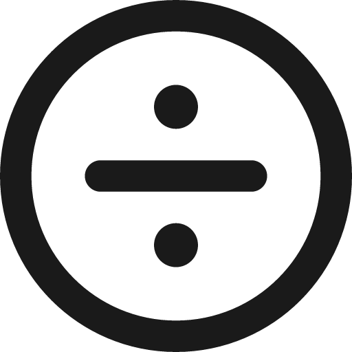 Division circle remix icon, solid style, from Streamline
