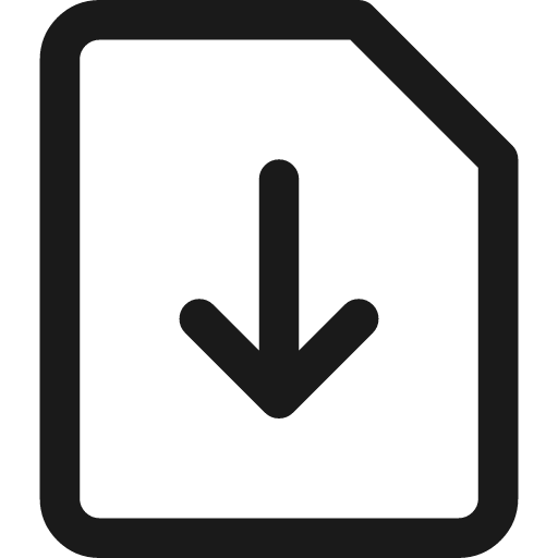 Download file icon, line style, from Streamline
