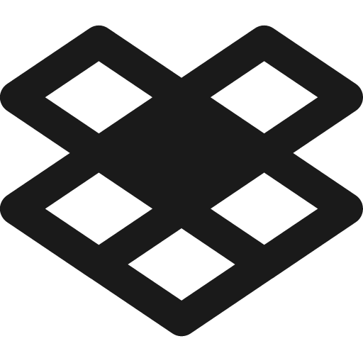 Dropbox remix icon, solid style, from Streamline