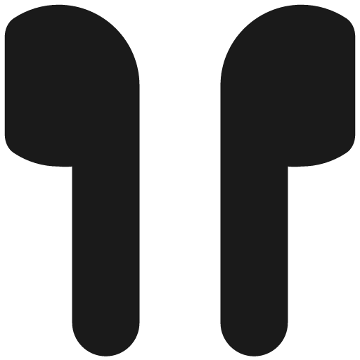 Earpods solid icon, filled style, from Streamline