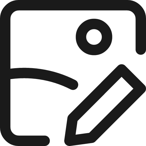 Edit image photo icon, line style, from Streamline