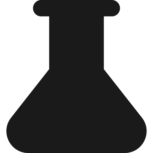 Erlenmeyer flask solid icon, filled style, from Streamline