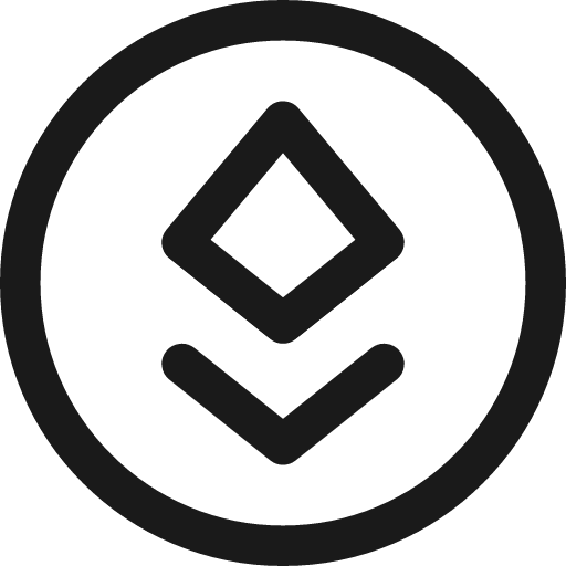 Ethereum circle icon, line style, from Streamline