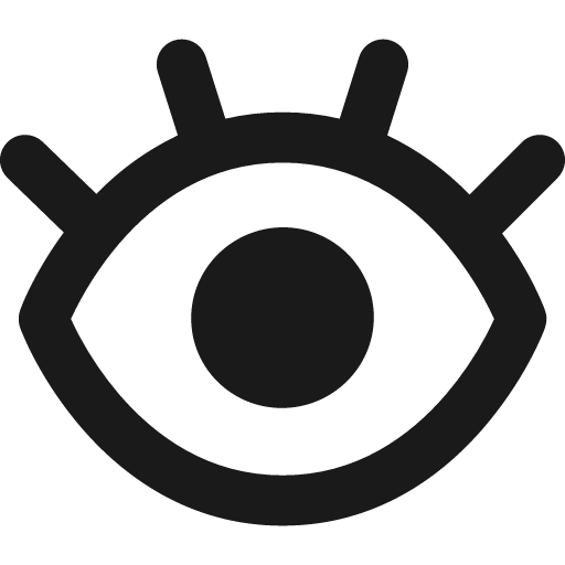 Eye optic remix icon, solid style, from Streamline
