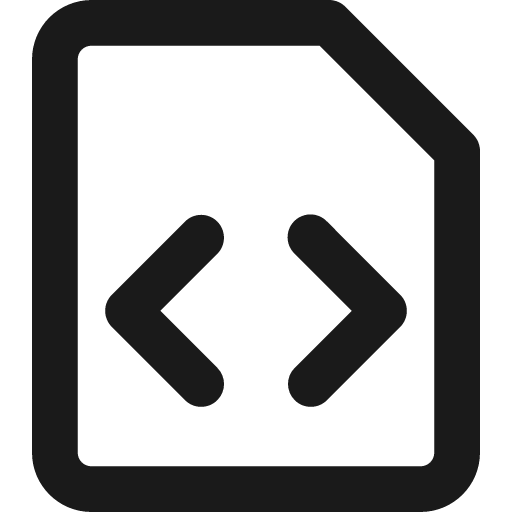 File code 1 remix icon, solid style, from Streamline