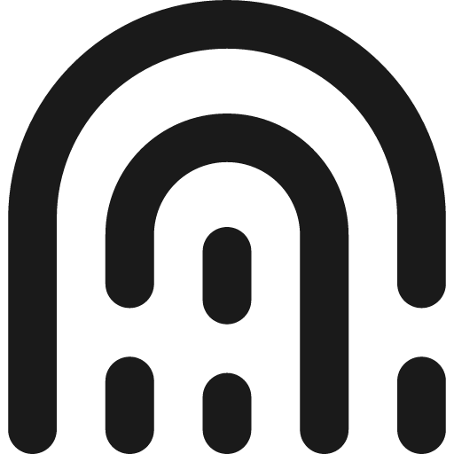 Fingerprint 1 solid icon, filled style, from Streamline