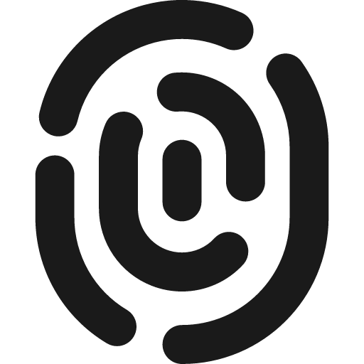 Fingerprint 2 solid icon, filled style, from Streamline