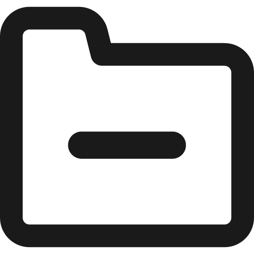 Folder delete remix icon, solid style, from Streamline