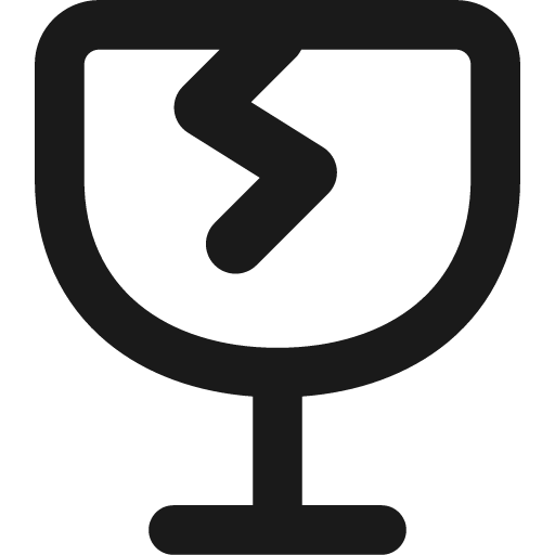 Fragile remix icon, solid style, from Streamline