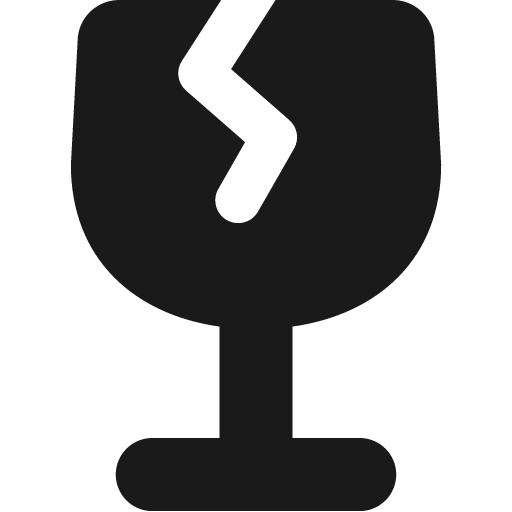 Fragile solid icon, filled style, from Streamline