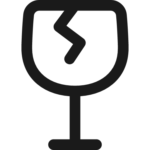 Fragile icon, line style, from Streamline