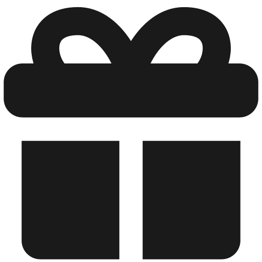 Gift 2 solid icon, filled style, from Streamline