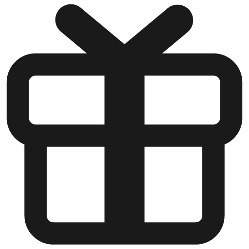 Gift remix icon, solid style, from Streamline