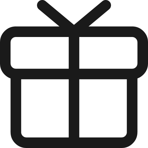 Gift icon, line style, from Streamline