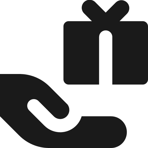 Give gift solid icon, filled style, from Streamline