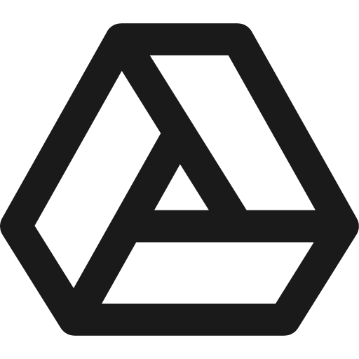 Google drive remix icon, solid style, from Streamline
