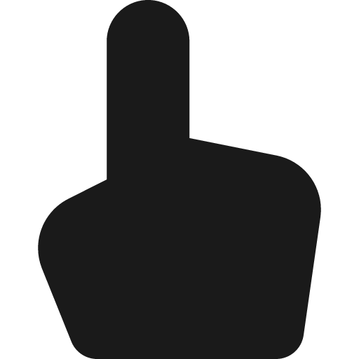 Hand cursor solid icon, filled style, from Streamline