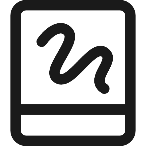 Hand held tablet drawing icon, line style, from Streamline