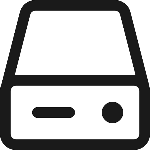 Hard drive 1 icon, line style, from Streamline